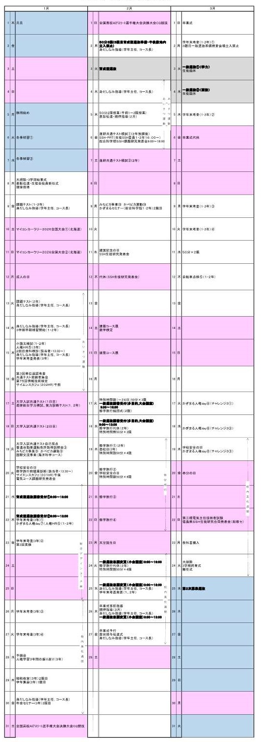 R7年度_3学期学校行事