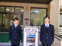 競技会場前にて